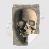 Serviette De Golf Osteopaths Éffrayant Skeleton Skull Golf Towne (En situation)