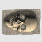 Serviette De Golf Osteopaths Éffrayant Skeleton Skull Golf Towne (Horizontal)