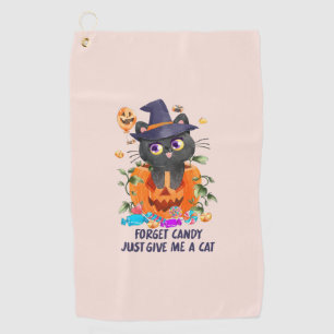 Serviette De Golf Oubliez Les Bonbons, Donnez-Moi Juste Un Chat