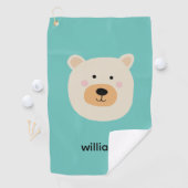 Serviette De Golf Ours blanc mignon (En situation)