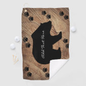 Serviette De Golf Ours Noir Et Paniers Ours (En situation)