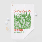 Serviette De Golf Out Breath Funny Sloth Randonnée Club (En situation)