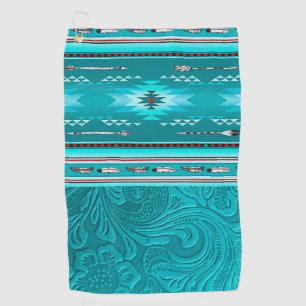 Serviette De Golf Outil en cuir Turquoise Tribal Navajo