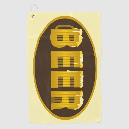 Serviette De Golf Oval de la Mug de bière (Devant)