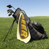 Serviette De Golf Oval de la Mug de bière (Vert)