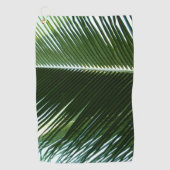 Serviette De Golf Overlapping Palm Fronds Tropical Green Abstract (Devant)