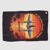 Serviette De Golf P-38 Lightning dans le Pacifique (Horizontal)