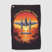Serviette De Golf P-38 Lightning dans le Pacifique (Devant)