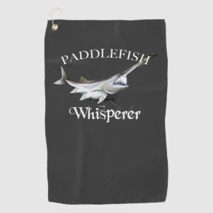Serviette De Golf Paddlefish Whisperer Dark Fishing Towne