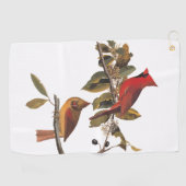 Serviette De Golf Paire cardinale Audubon en amandiers sauvages (Horizontal)