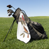 Serviette De Golf Paire cardinale Audubon en amandiers sauvages (Vert)