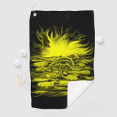 Serviette De Golf Paire de dauphins dans le soleil (En situation)