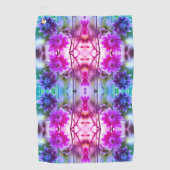 Serviette De Golf Paire Rouge Et Blanc Fleur Art Abstrait (Devant)