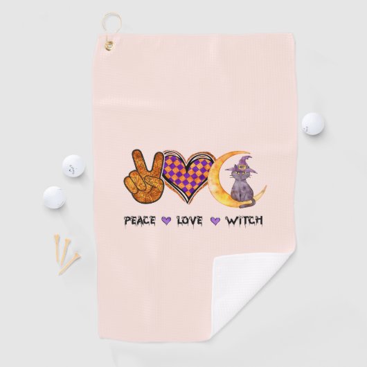 Serviette De Golf Paix, Amour, Sorcière (En situation)