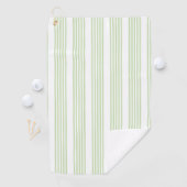 Serviette De Golf Pale vert et blanc cinq bandes motif (En situation)