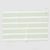 Serviette De Golf Pale vert et blanc cinq bandes motif (Horizontal)