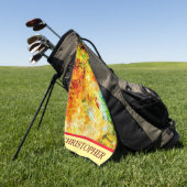 Serviette De Golf Palette d'artiste colorée (Vert)