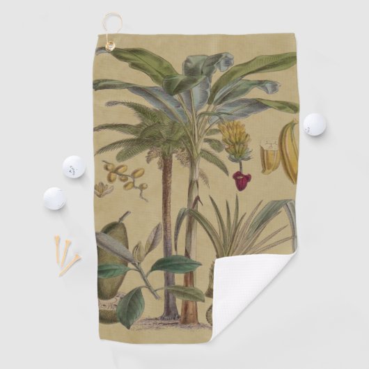 Serviette De Golf Palm Antique Fruit Tropical Art Botanique (En situation)