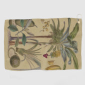 Serviette De Golf Palm Antique Fruit Tropical Art Botanique (Horizontal)