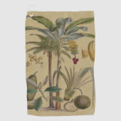 Serviette De Golf Palm Antique Fruit Tropical Art Botanique (Devant)