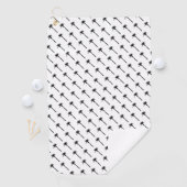 Serviette De Golf Palm Tree Silhouette Motif Voyage côtier Chic (En situation)