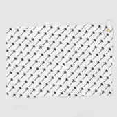 Serviette De Golf Palm Tree Silhouette Motif Voyage côtier Chic (Horizontal)