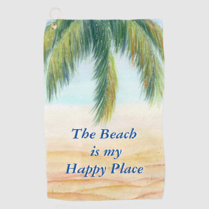 Serviette De Golf Palmier par jour ensoleillé sur la plage