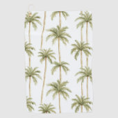 Serviette De Golf Palmiers Blancs Verts Tropicaux (Devant)