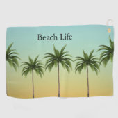 Serviette De Golf Palmiers en rang, vie sur la plage (Horizontal)