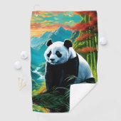 Serviette De Golf Panda Bear dans les nuages (En situation)
