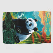 Serviette De Golf Panda Bear dans les nuages (Horizontal)