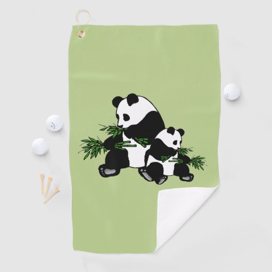 Serviette De Golf Panda en pleine croissance (En situation)