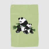 Serviette De Golf Panda en pleine croissance (Devant)