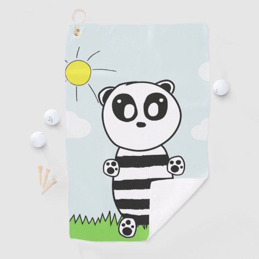 Serviette De Golf Panda Kids (En situation)