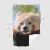 Serviette De Golf Panda rouge (En situation)