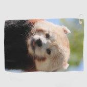 Serviette De Golf Panda rouge (Horizontal)