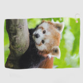 Serviette De Golf Panda rouge (Horizontal)