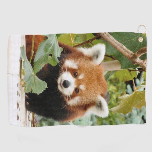 Serviette De Golf Panda rouge (Horizontal)