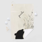 Serviette De Golf Panda Silhouette (En situation)
