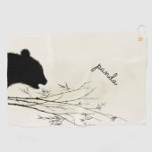 Serviette De Golf Panda Silhouette (Horizontal)