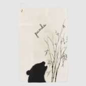 Serviette De Golf Panda Silhouette (Devant)