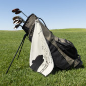 Serviette De Golf Panda Silhouette (Vert)