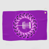 Serviette De Golf Panier à bec mauve (Horizontal)