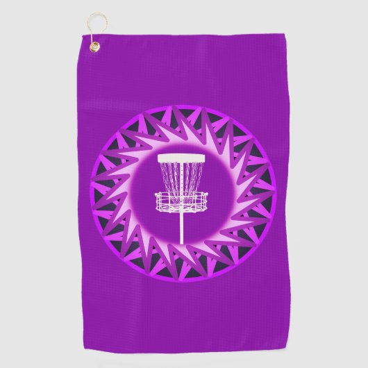 Serviette De Golf Panier à bec mauve (Devant)