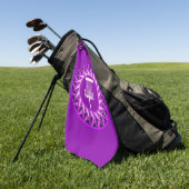 Serviette De Golf Panier à bec mauve (Vert)