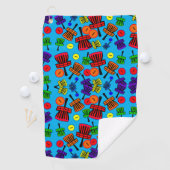 Serviette De Golf Panier de dessin (En situation)