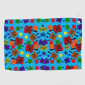 Serviette De Golf Panier de dessin (Horizontal)