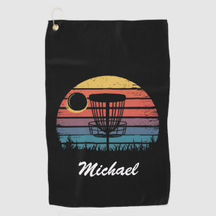 Serviette De Golf Panier de golf Frisbee Disc Vintage personnalisé
