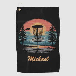 Serviette De Golf Panier de golf Frisbee Disc Vintage personnalisé