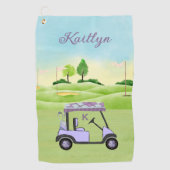Serviette de golf Panier de golf Lavande Violette (Devant)